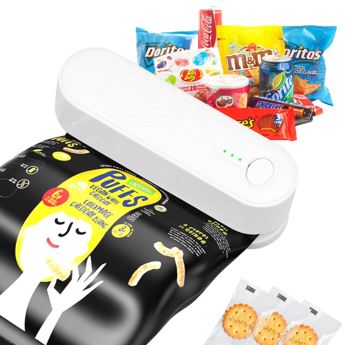Supvox USB Food Bag Sealer Small Hot Bond Sealer 1200mAh Electric USB Rechargeable Bag Sealer Snack Bag Sealer with 3 Modes Plastic Bag Sealing Machine Supvox USB Food Bag Sealer Small Hot Bond Sealer 1200mAh Electric USB Rechargeable Bag Sealer Snack Bag Sealer with 3 Modes Plastic Bag Sealing Machine